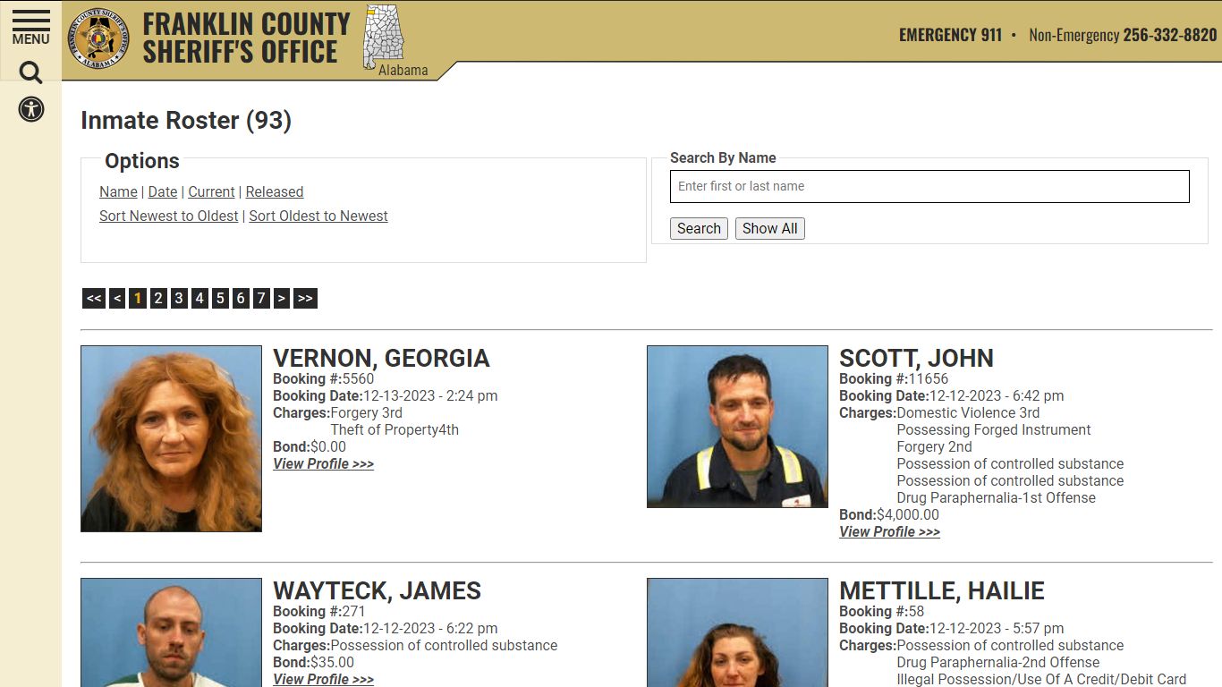 Inmate Roster - Current Inmates Booking Date Descending - Franklin ...