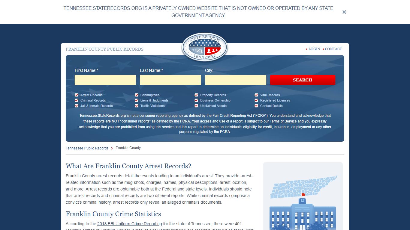 Franklin County Arrest, Court, and Public Records | StateRecords.org